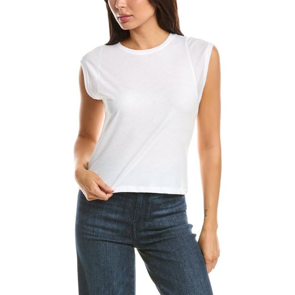 T Tahari Womens  Extended Shoulder Crewneck Sweater, White
